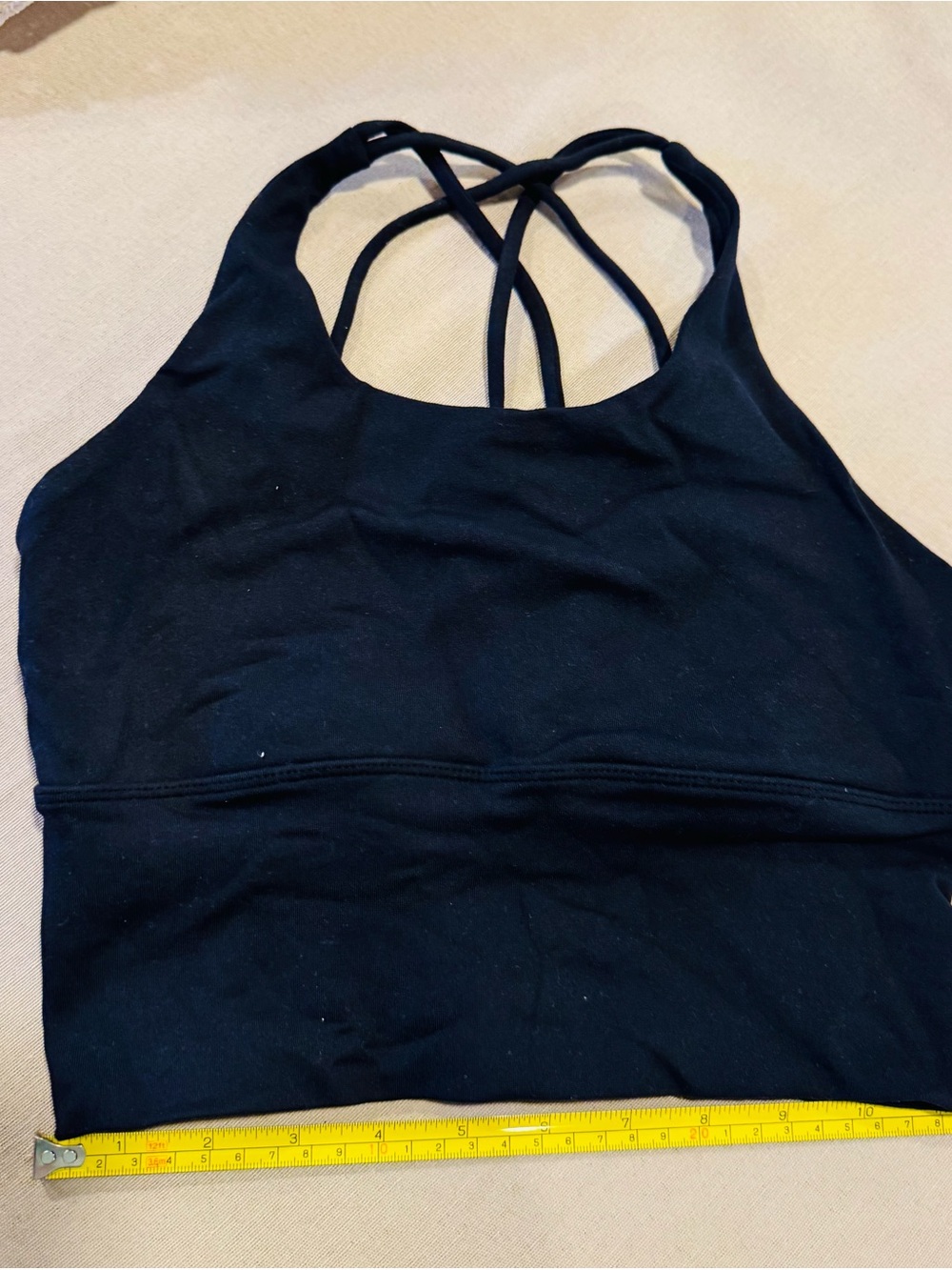 Black Strappy Low-Impact Sports Bra